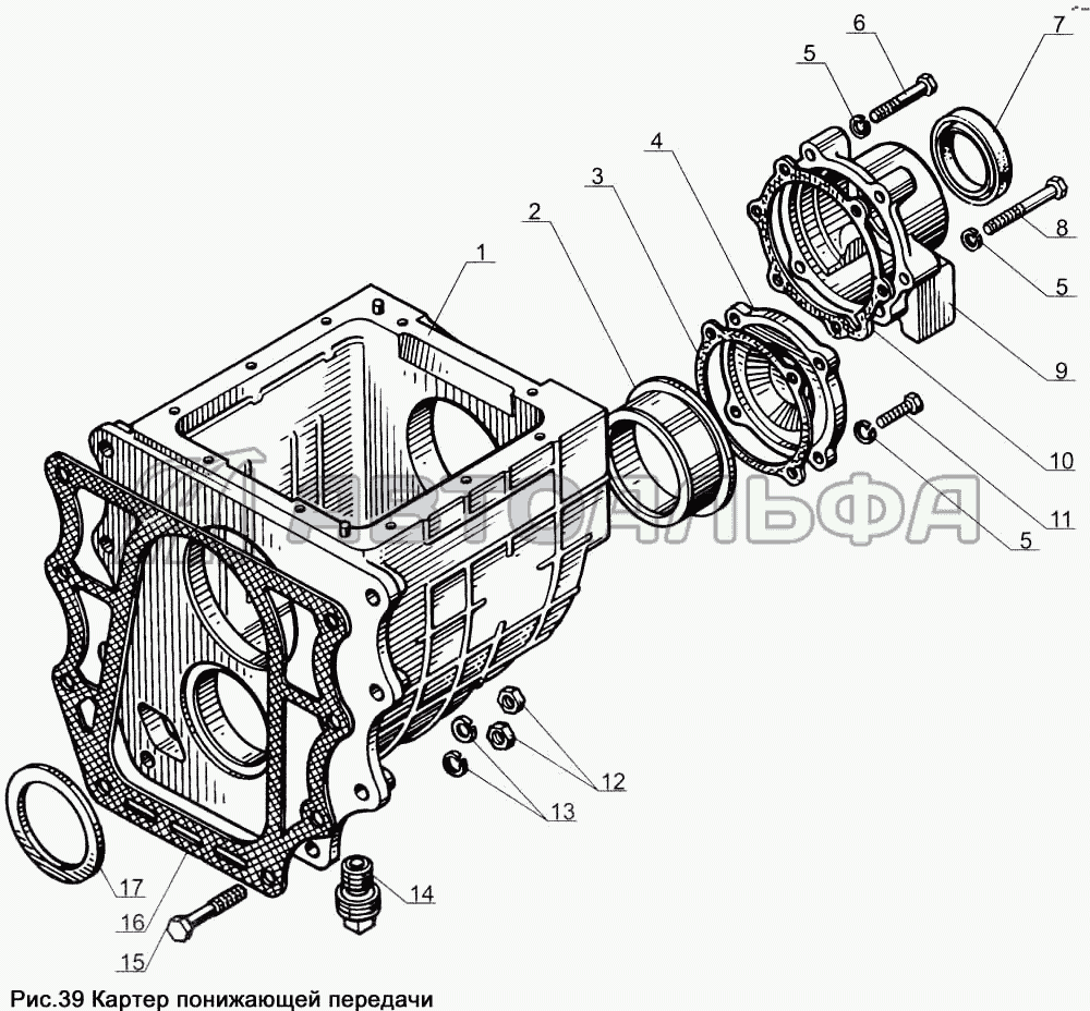 Картер понижающей передачи Двигатель ЯМЗ-238Д, 238Б