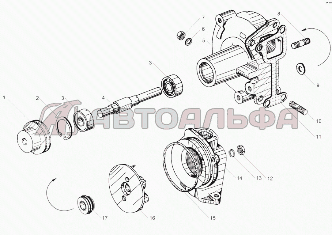 Насос водяной Двигатель ЯМЗ-238М2