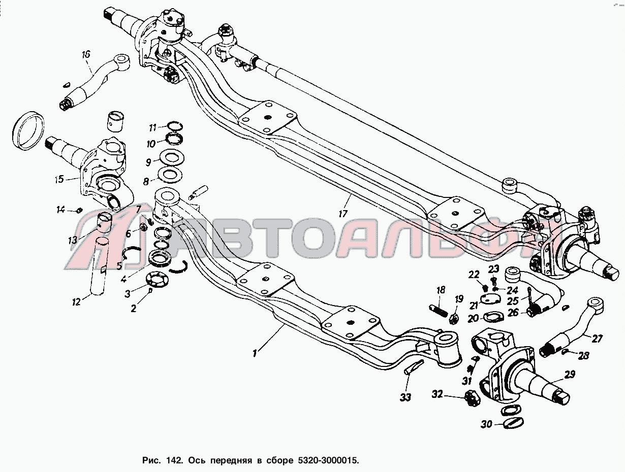Ось передняя в сборе КАМАЗ-5320