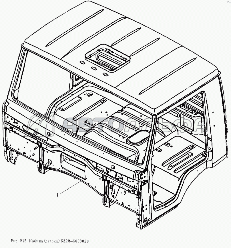 Чертеж кабины камаз 5320
