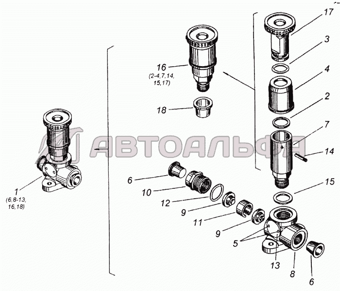 Насос предпусковой прокачки топлива Двигатель КАМАЗ 740.13-260 (Евро 1)