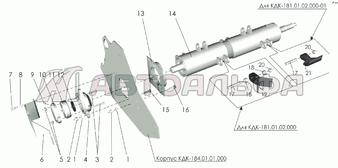 Ротор (левая опора и ножи) Клевер КДК-184 "Cheege"