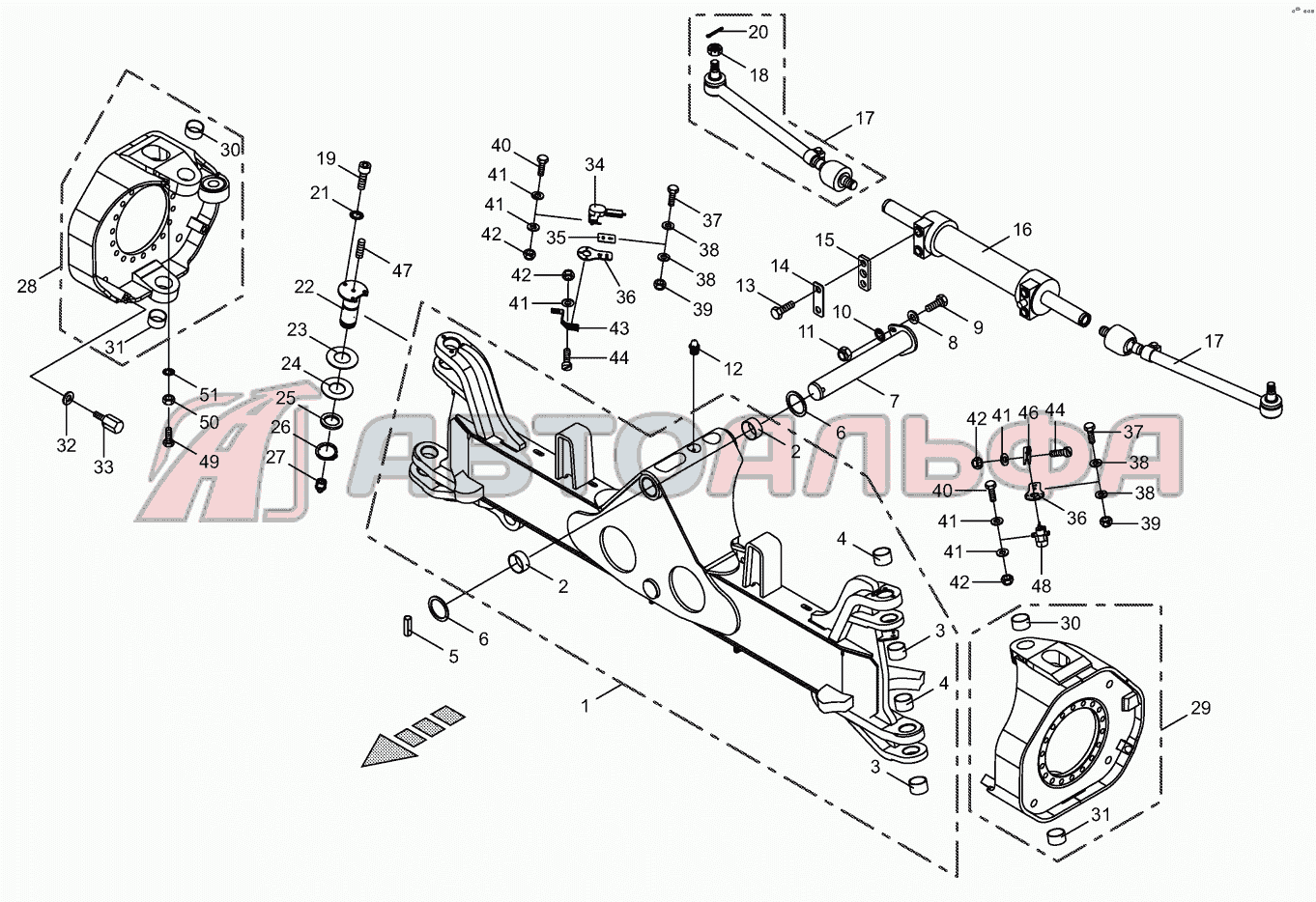 Steering axle BIG-X-600, каталог 2016 г.