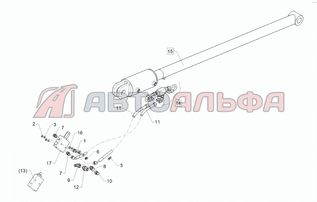 67510747 HY-assembly depth adjustment Lemken Rubin 12/600 KUA (A)