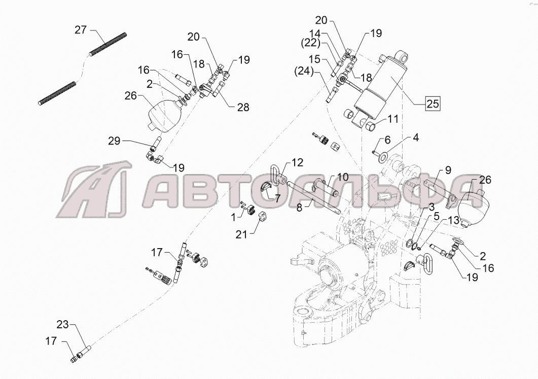 67510965 HY-assembly lifting Lemken Rubin 12/600 KUA (A)