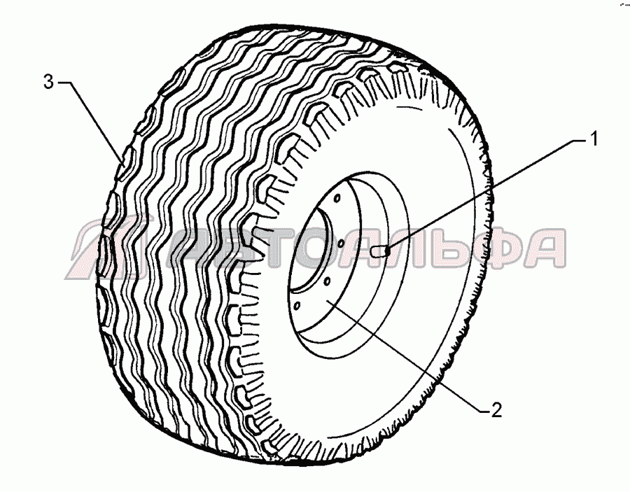 Wheel 6/161/205 D18 10.0/75-15.3 12PR AW ET-25 EurOpal 7X