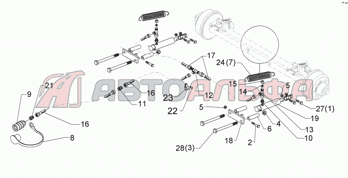 67510121 Hydraulic braking assembly Lemken Kristall 9/500KA