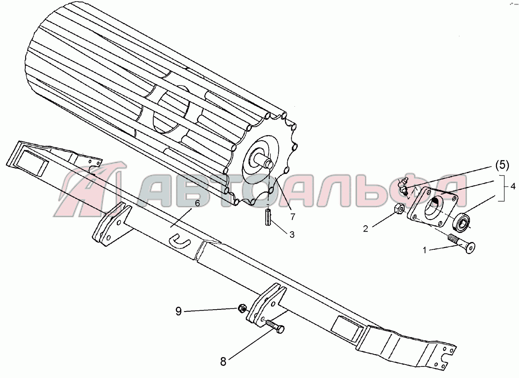 622 6604 Tube bar roller Smaragd 9/400 K