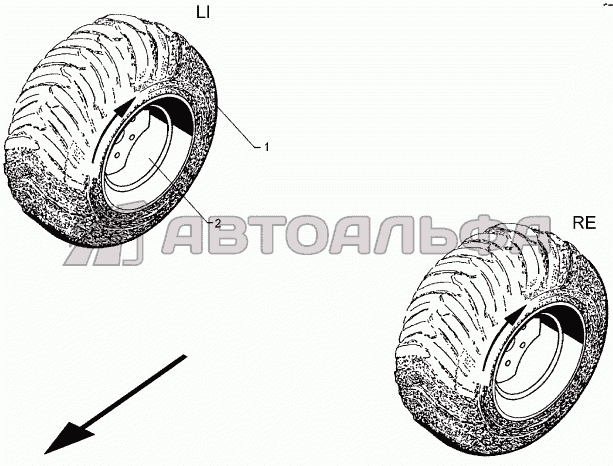 Wheel 8/221/575 Trelleborg 550/60-22.5 12PR/LI Thorit 9/400 KA