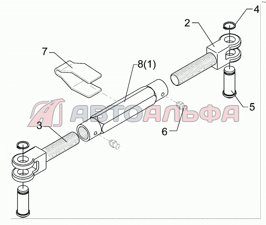 Turnbuckle TR30x3/730/520 MVS Vari-Turmalin 10X