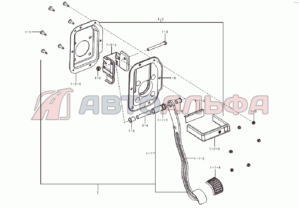 Brake pedal LF-7130A1 Breez 1,3