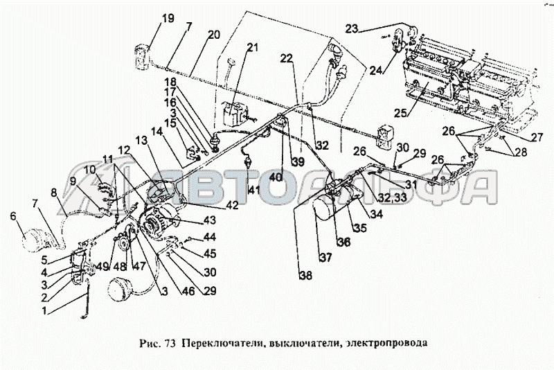 Переключатели, выключатели, электропровода МТЗ 1221