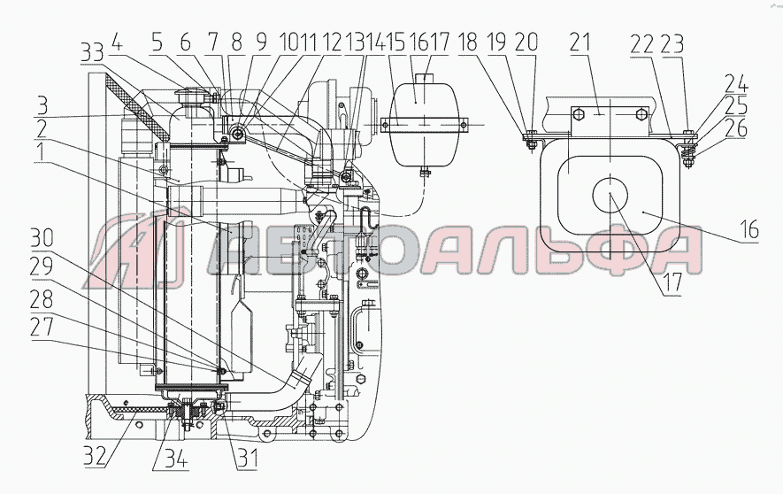 Блок охлаждения (для трактора «БЕЛАРУС-821.3/921.3») МТЗ 821/921