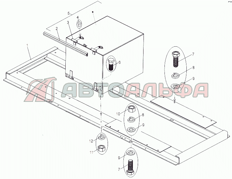 Установка инструментального ящика МЗКТ-79092 (новая)