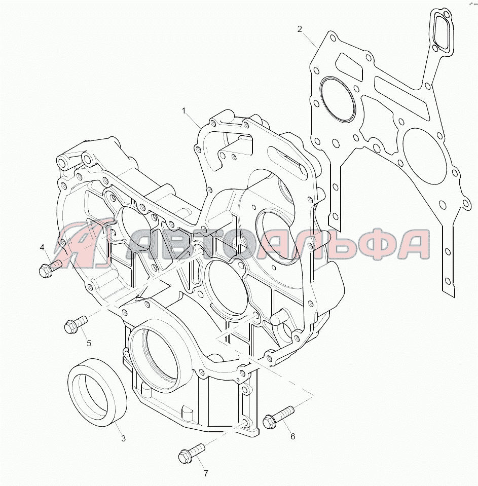 QCH00049 Timing Case Plate A Двигатель Perkins 1106D