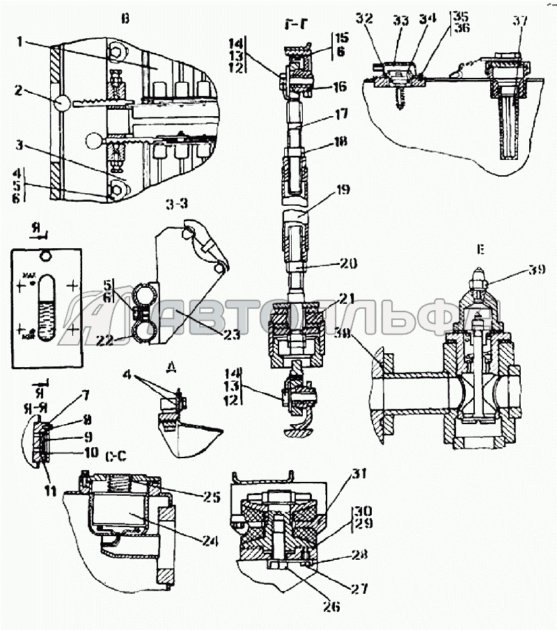 Система охлаждения двигателя и трансмиссии (3) Промтрактор Т-25.01Я