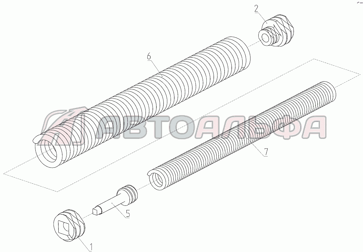 Пружина сдвоенная (3518050-13600) Жатка РСМ 081.27, каталог 2020 г.