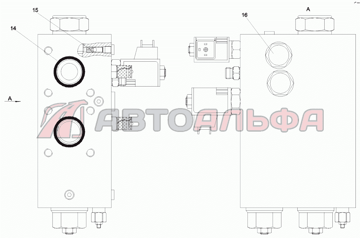 A810299000205 Extension cylinder valve body RSC45.2.2.10 RSC45C