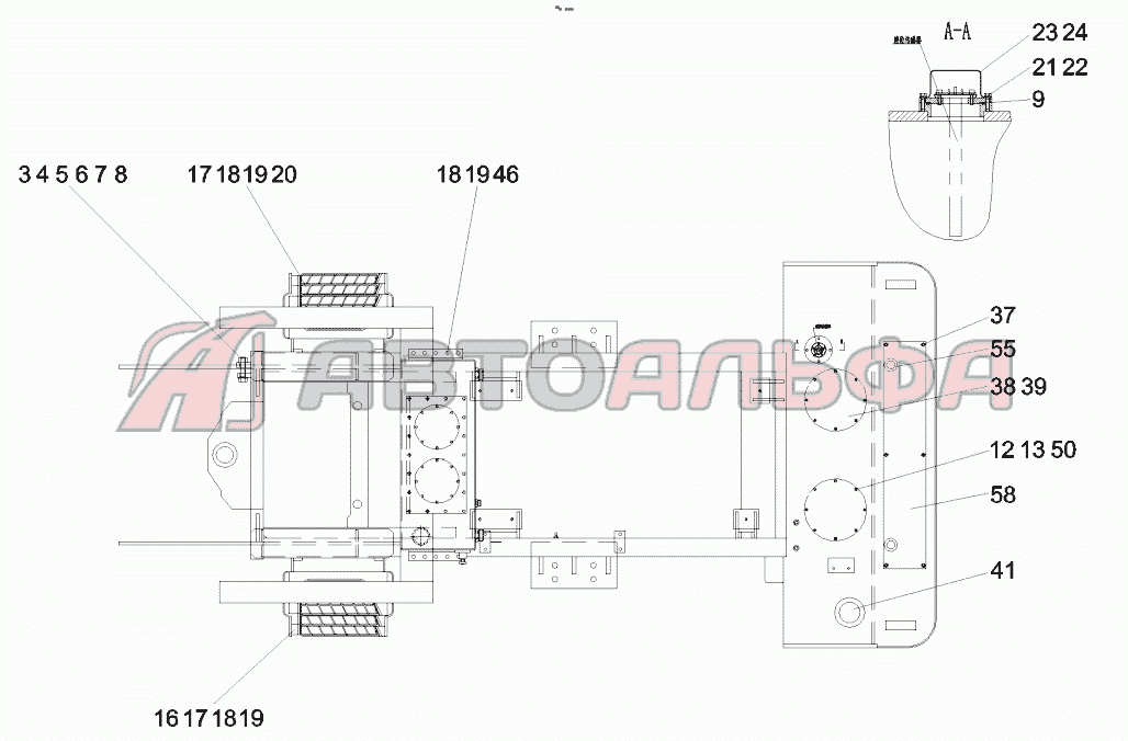 A810401100790 Frame GP, rear YZ18C