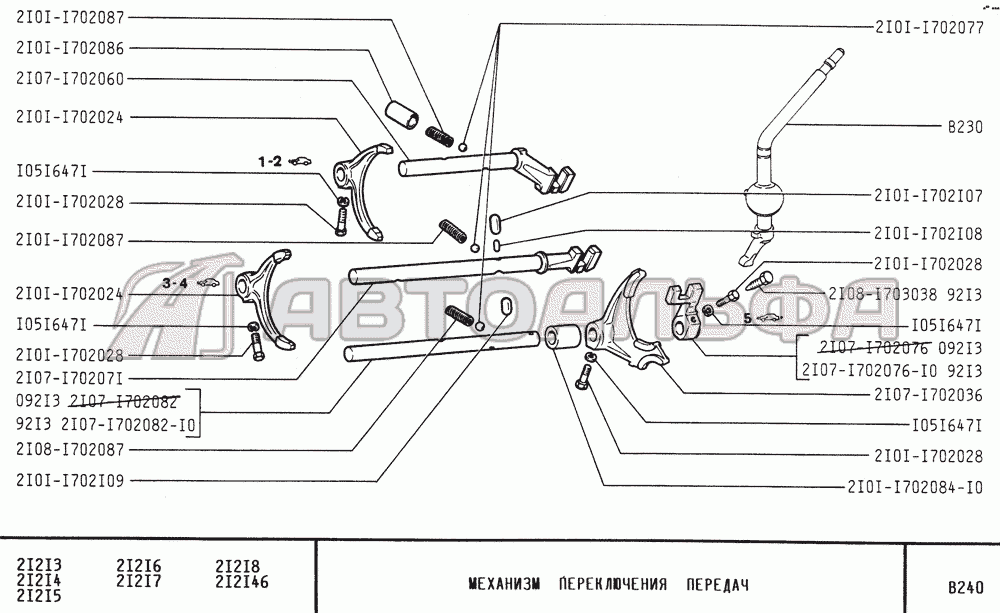 Механизм переключения передач ВАЗ 21213 (NIVA)