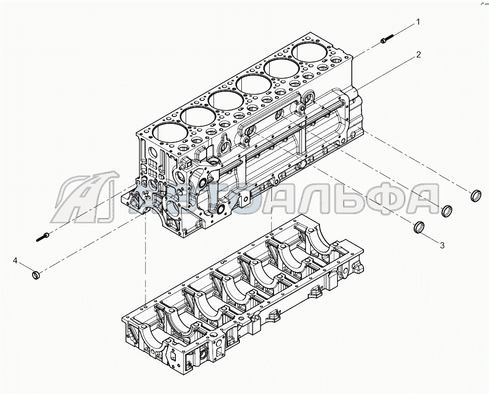 Crankcase assembly Двигатель Weichai 6M11 DHM16D0006