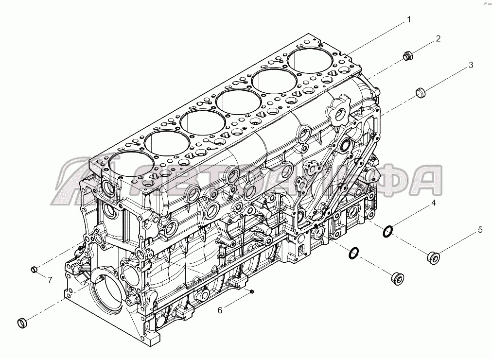 Crankcase assembly Двигатель WP12NG380E51