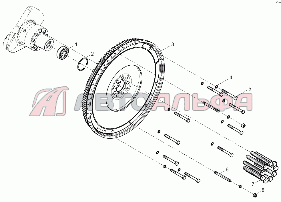 Flywheel Group Двигатель WP12NG380E51