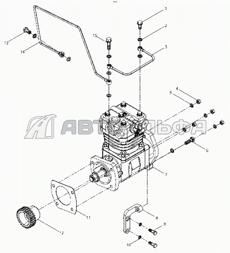 Air compressor assembly Двигатель WP6G175E201