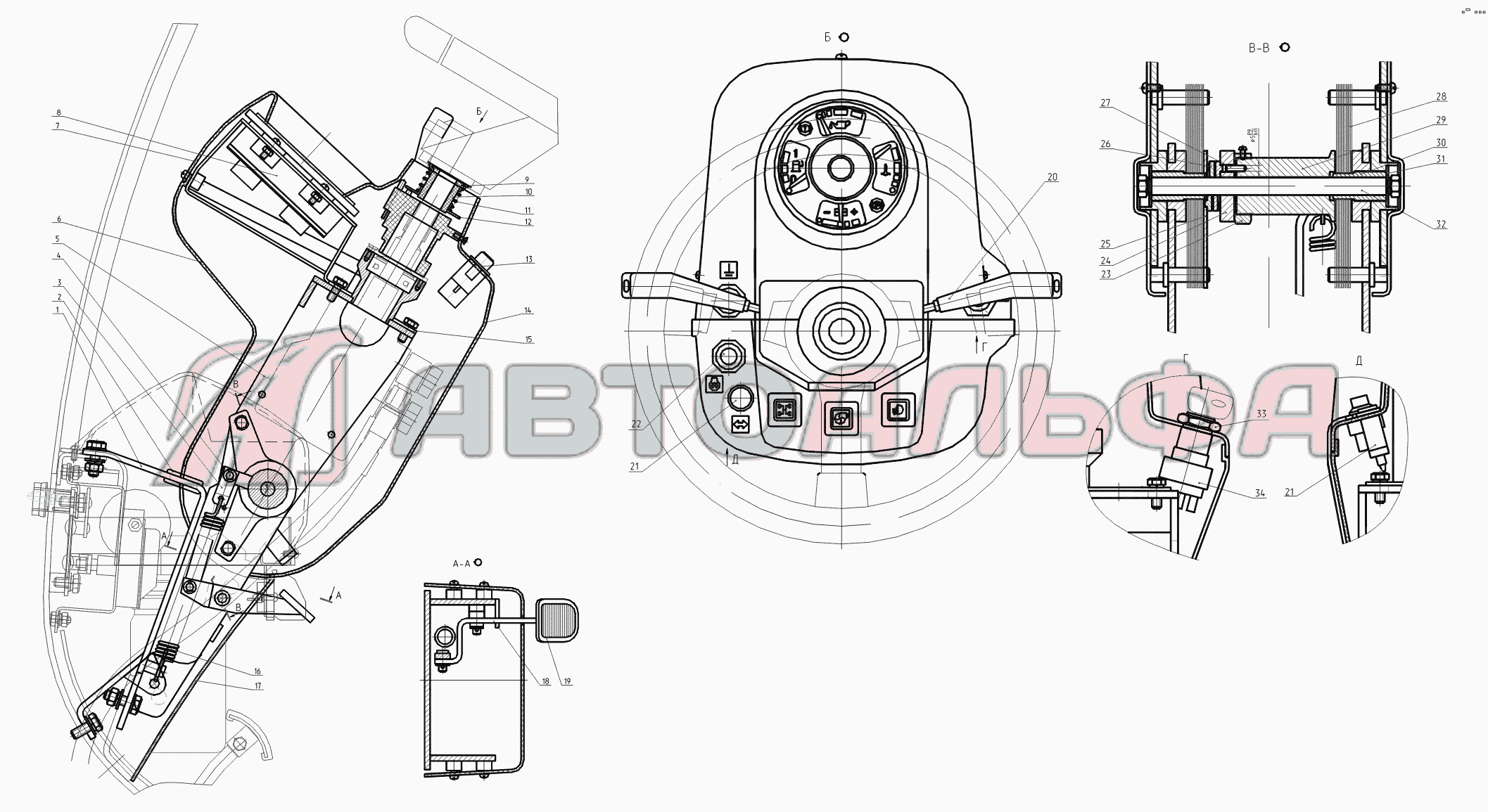 005-04-02.05.100 Колонка рулевая Steering Column ТВЭКС ВП-05 (вариант)