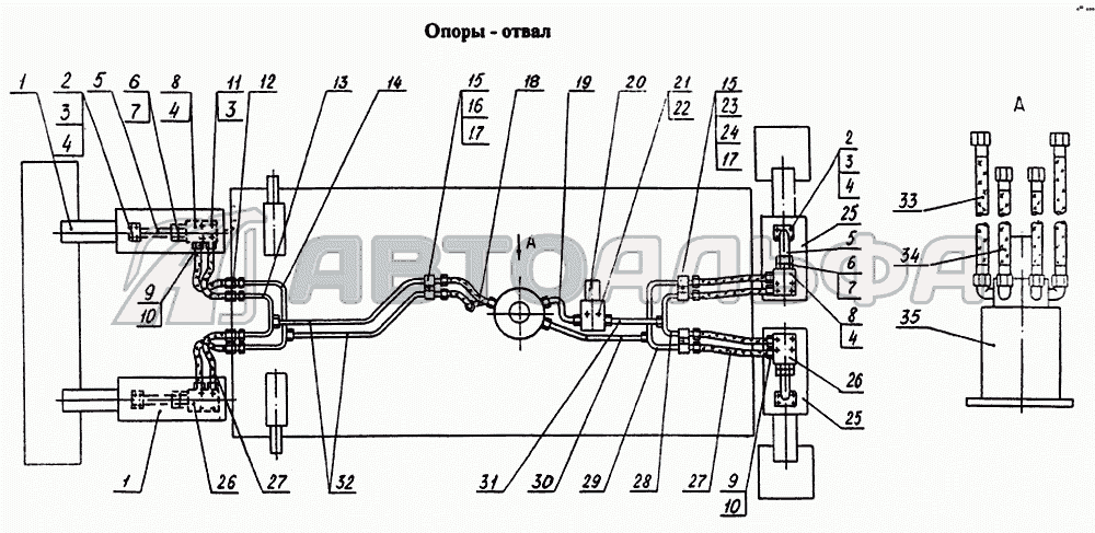 Гидрооборудование на ходовой раме ТВЭКС E145W (ЕК-14)