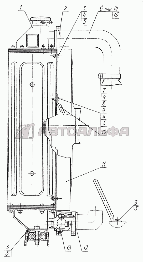 Установка радиатора ТВЭКС ЕТ-25