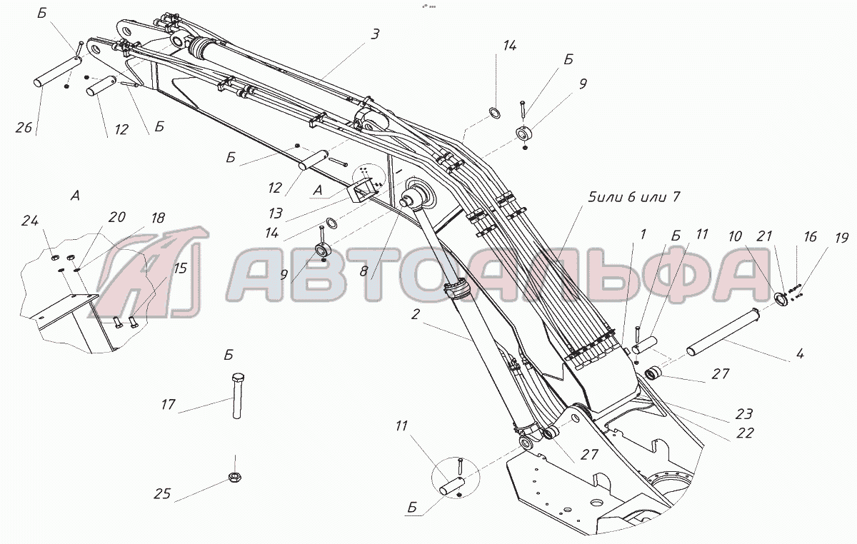 Установка рабочего оборудования TX220NLC