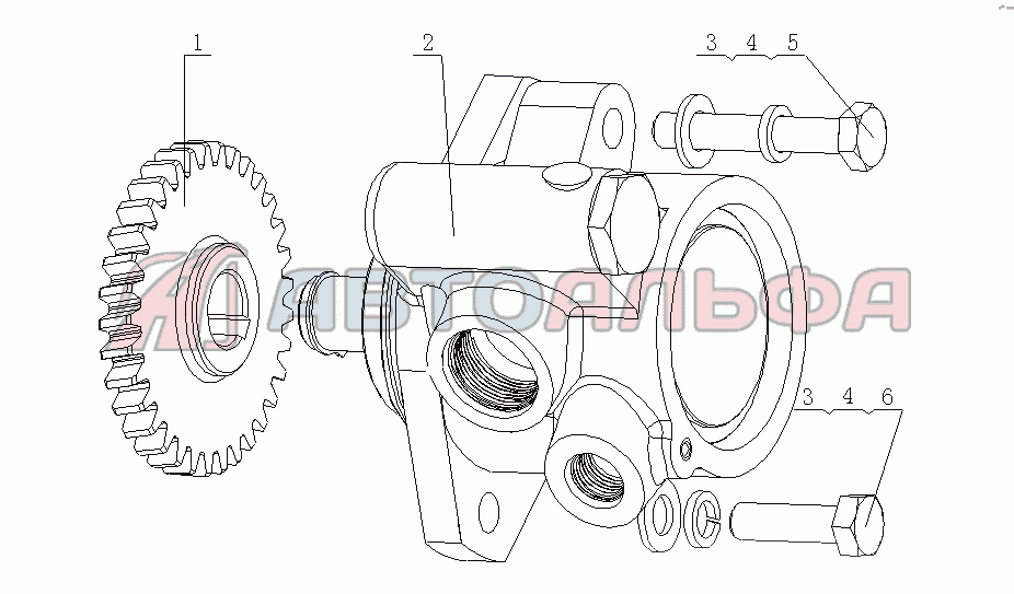 E02D5-3407000 Насос рулевого механизма в сборе Двигатель Yuchai YC4E150-20 (E05D1)