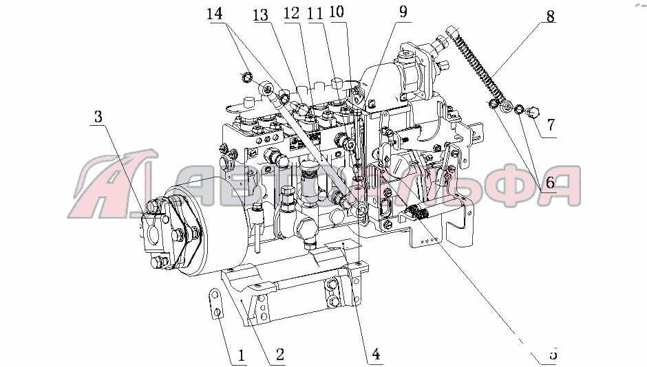 J4090-1111000/02 Топливный насос высокого давления в сборе Двигатель Yuchai YC6J230-20 (J4090)