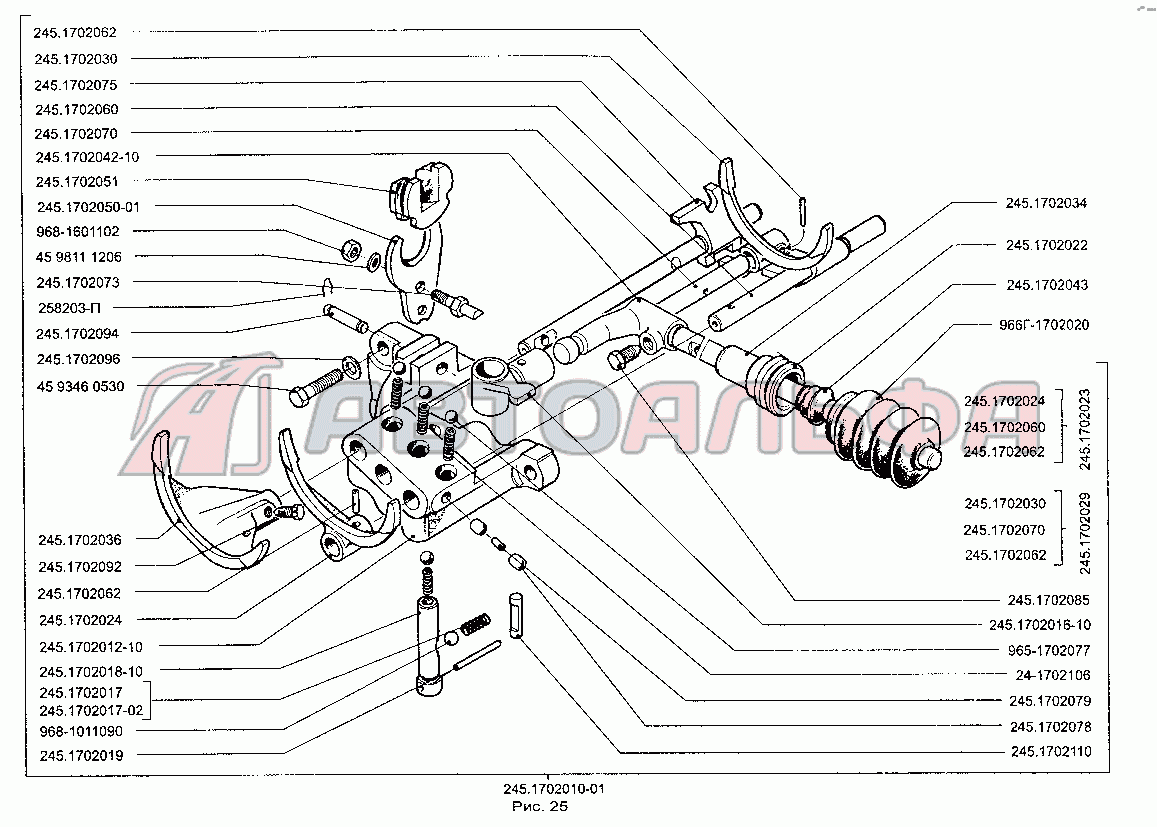 Механизм переключения передач ЗАЗ 1105 (Дана)